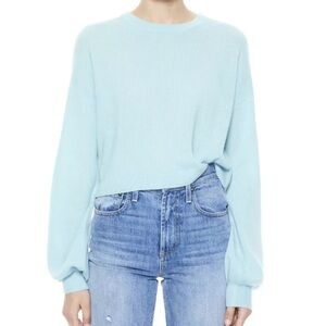 Alice and Olivia Ansley Wide Sleeve Cropped Sweater.  💯 Cashmere.  NWT Size XS